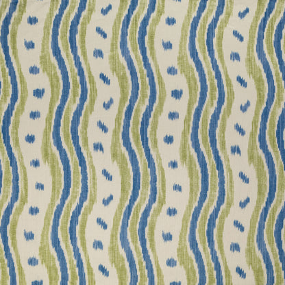 Ikat Stripe - Blue/Lime