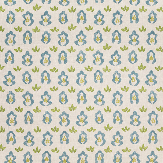 Springfield Fabric by Blithfield in Aquamarine