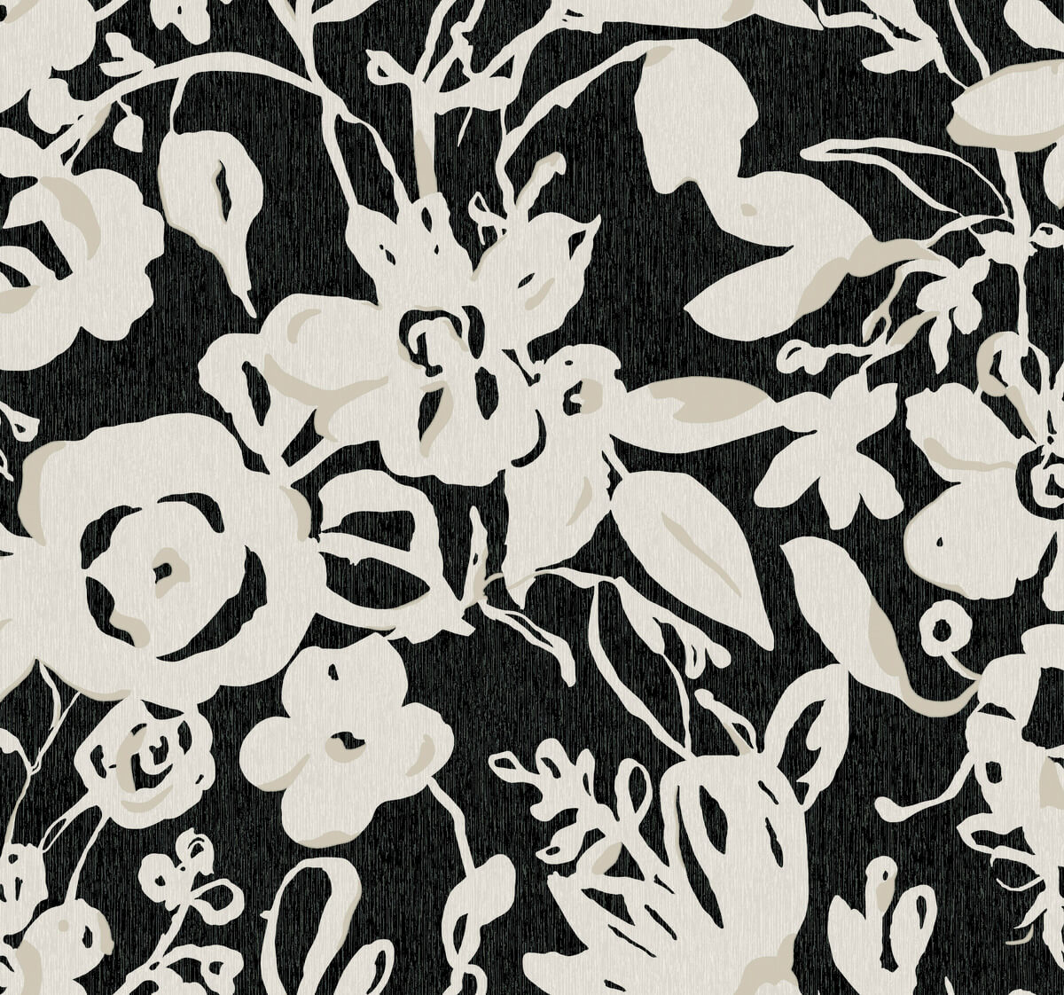 Brushstroke Floral Wallpaper