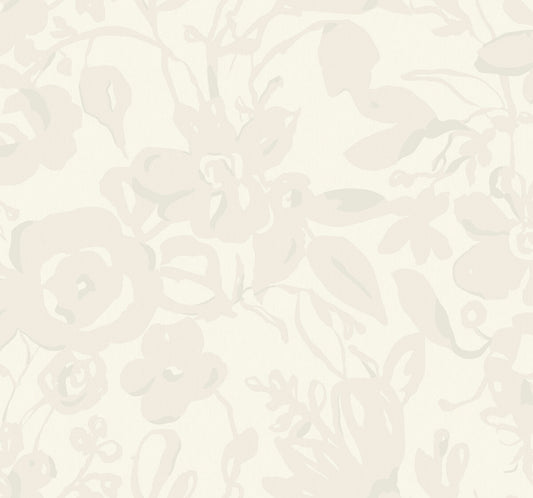 Brushstroke Floral Wallpaper