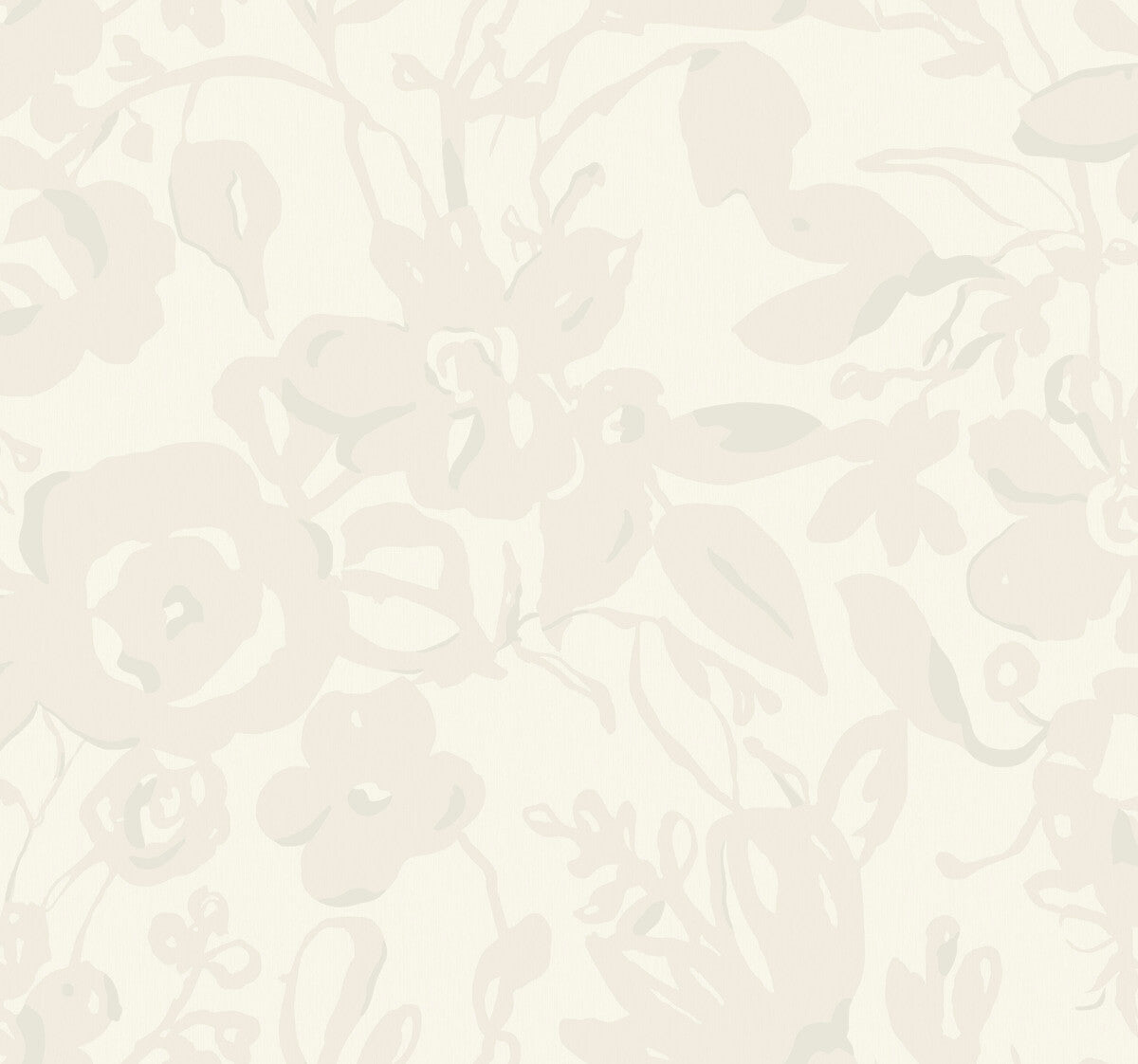 Brushstroke Floral Wallpaper