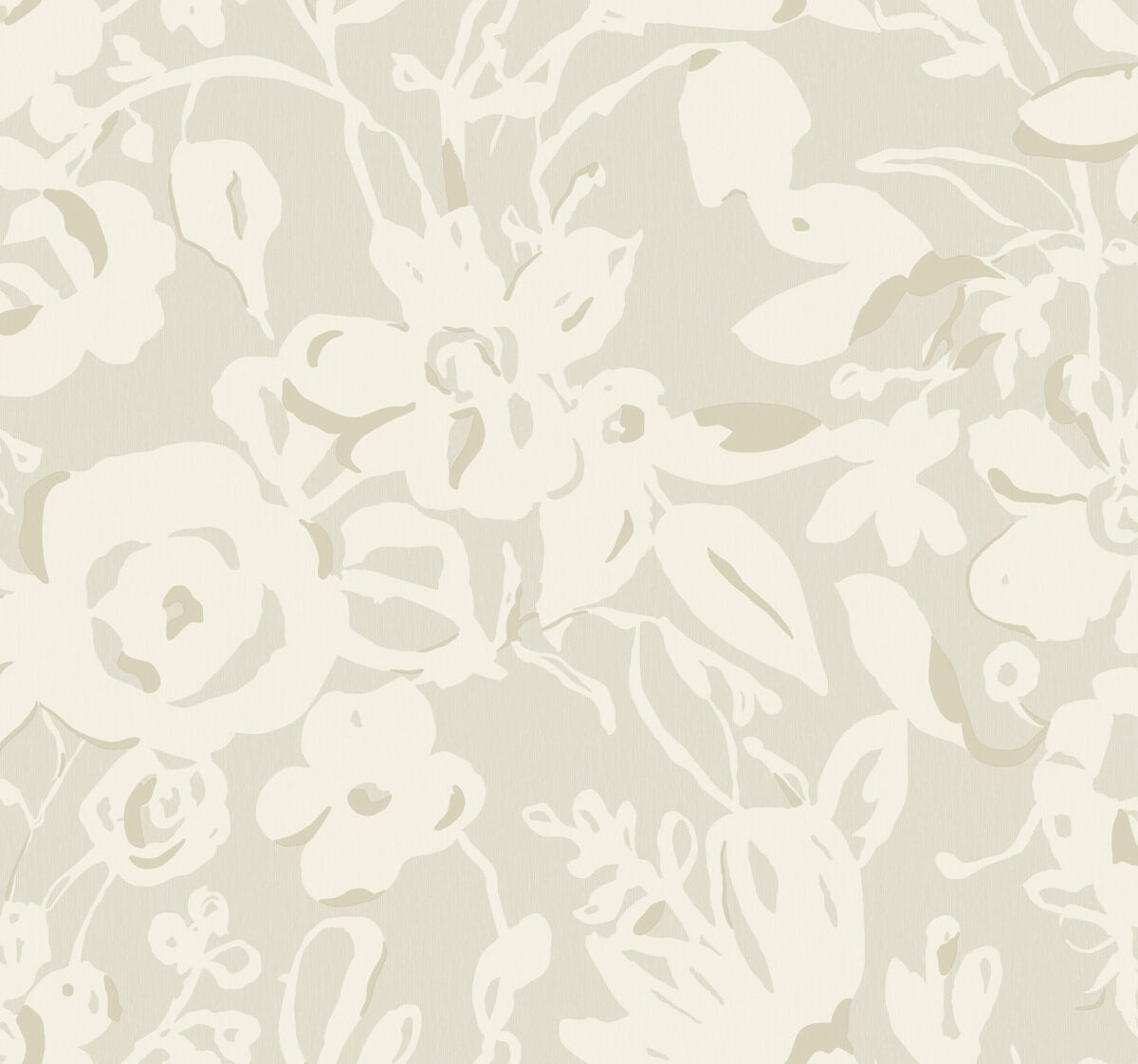 Brushstroke Floral Wallpaper