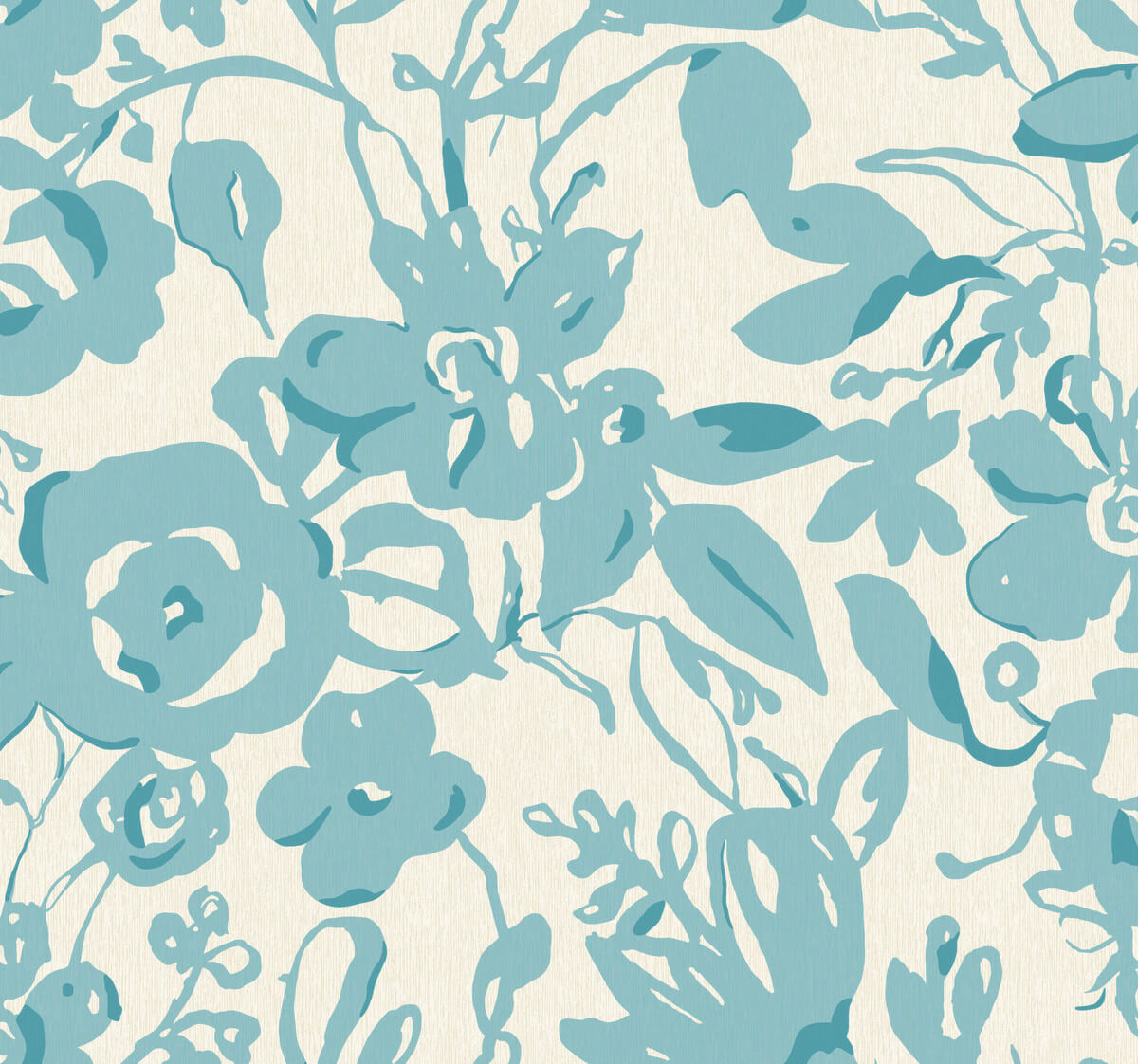 Brushstroke Floral Wallpaper