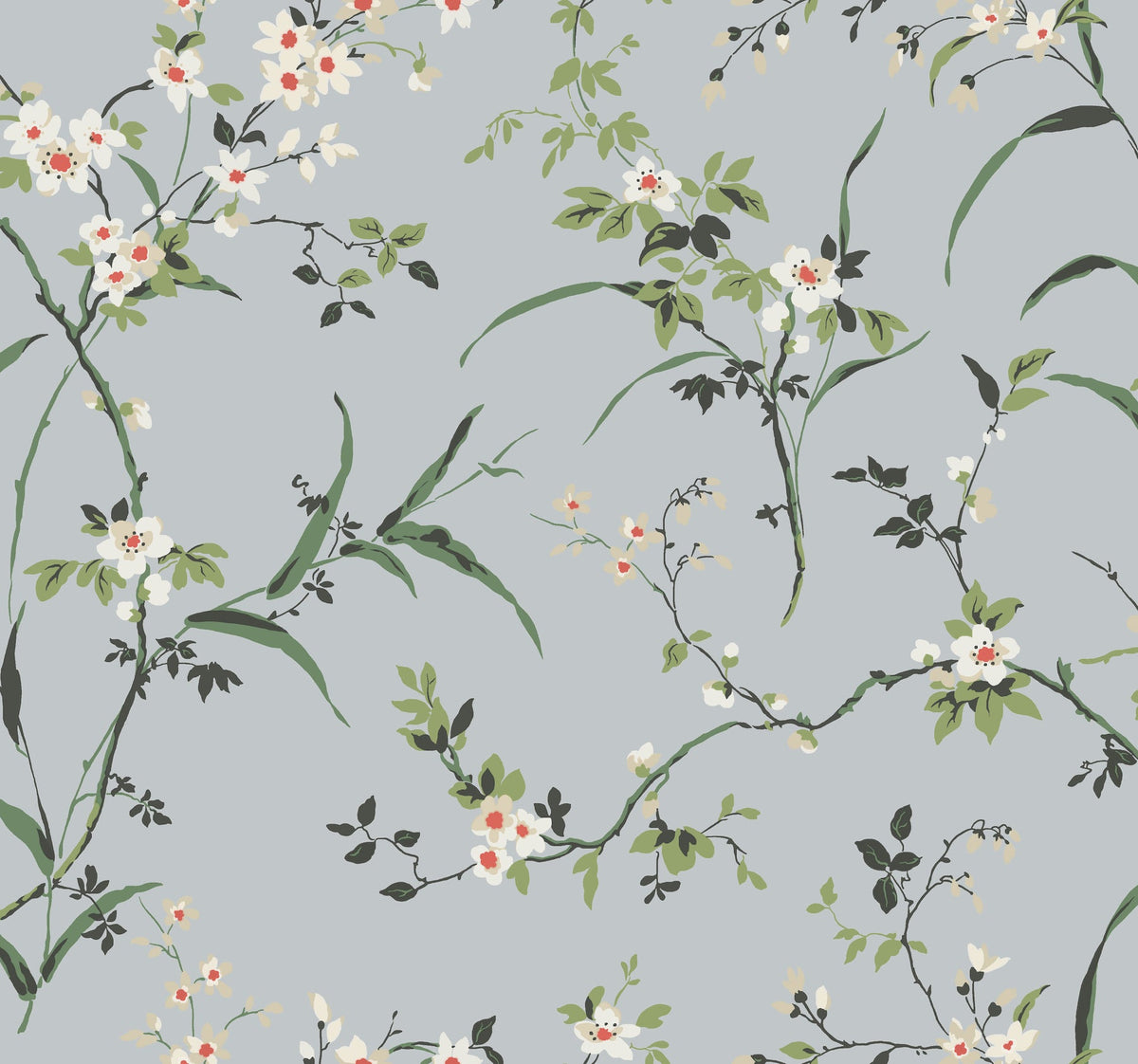 Blossom Branches Light Gray wallpaper by York Wallcoverings
