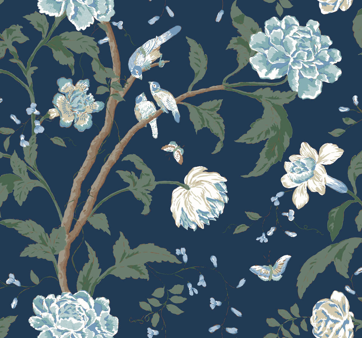 Teahouse Floral Wallpaper