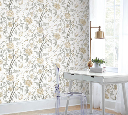 Teahouse Floral Wallpaper