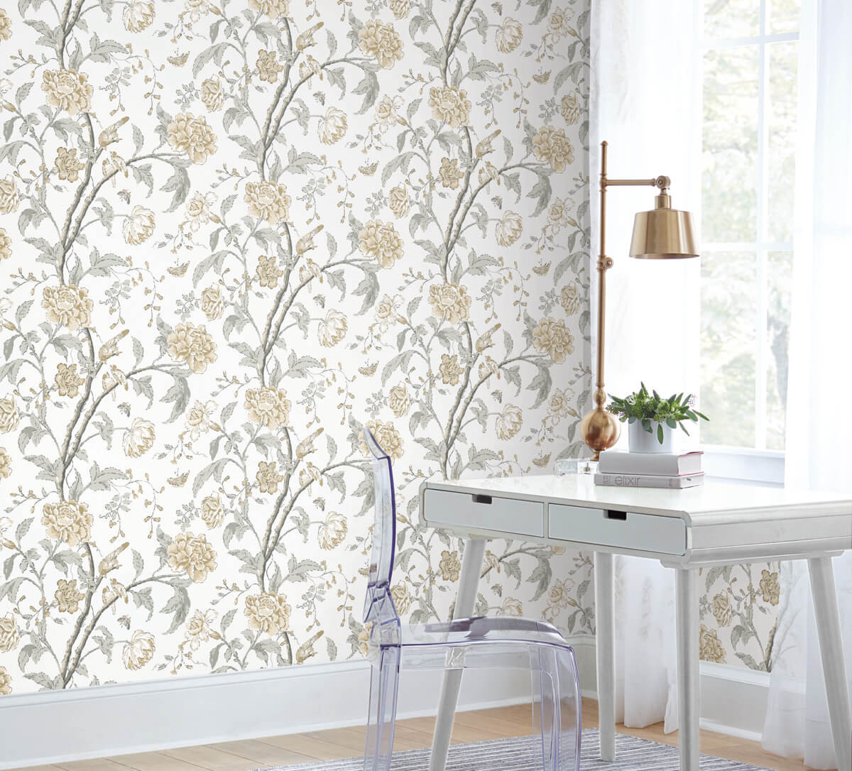 Teahouse Floral Wallpaper