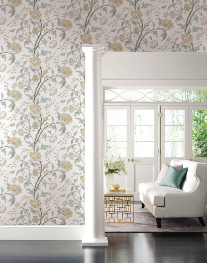 Teahouse Floral Wallpaper