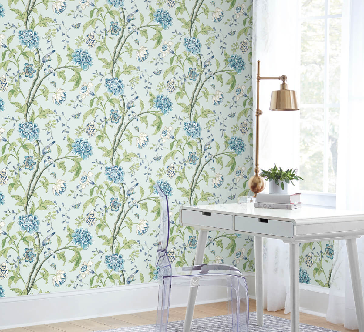 Teahouse Floral Wallpaper