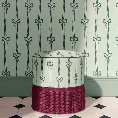 Bow Peep Pistachio wallpaper by Woodchip & Magnolia