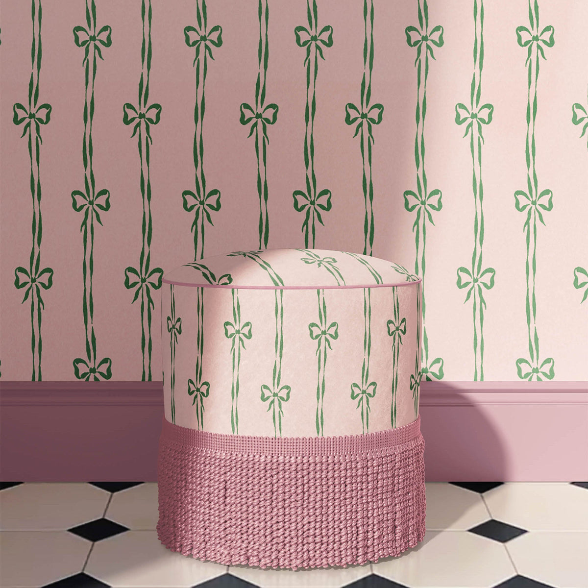 Bow Peep Pink Apple wallpaper by Woodchip & Magnolia