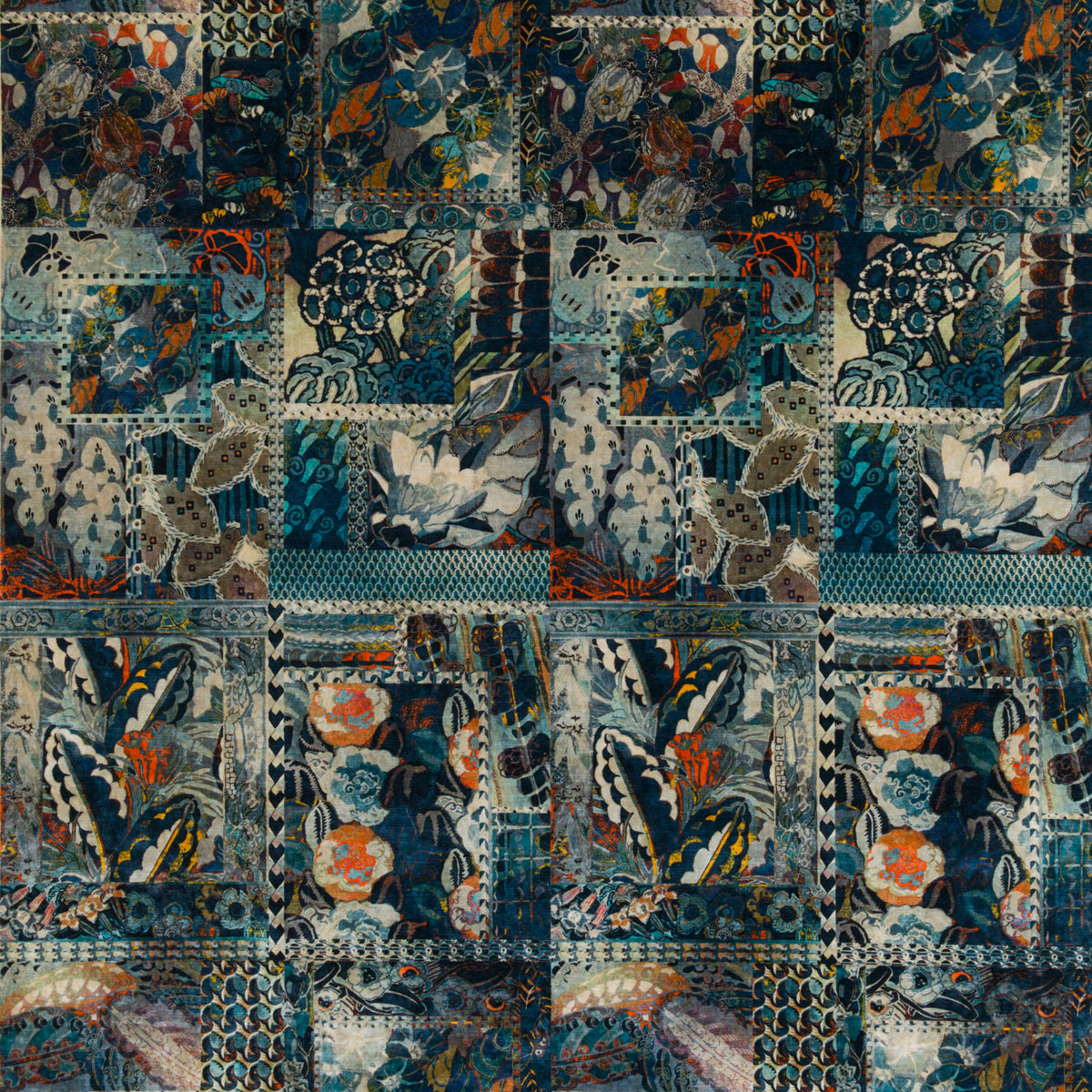 Barcelona Fabric by G P & J Baker in Teal