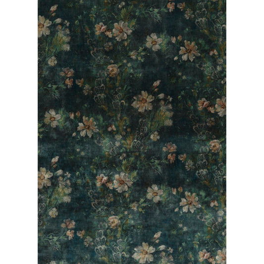 Queen's Garden Velvet Fabric by G P & J Baker in Jade