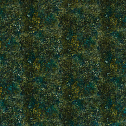 Persian Garden Velvet Fabric by G P & J Baker in Peacock