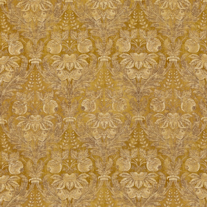 Lapura Damask Fabric by G P & J Baker in Ochre