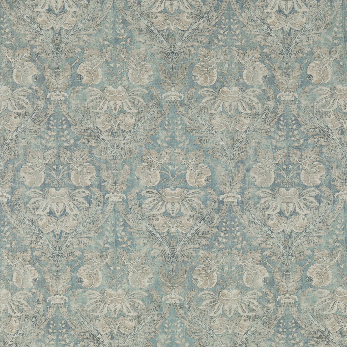 Lapura Damask Fabric by G P & J Baker in Blue