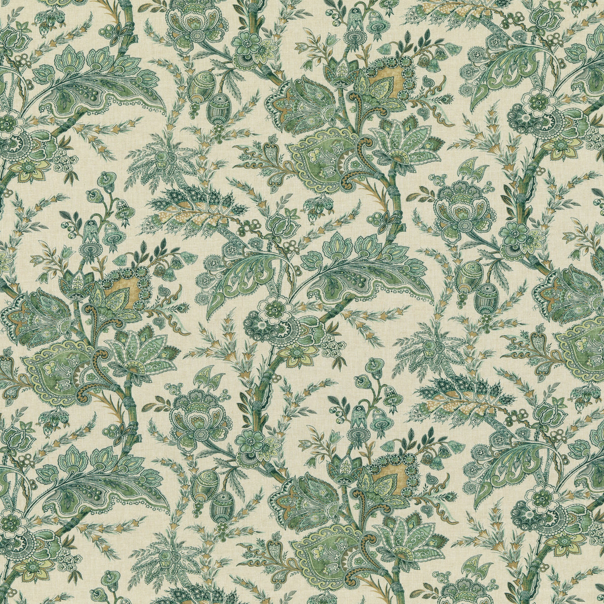 Jewel Indienne Fabric by G P & J Baker in Emerald