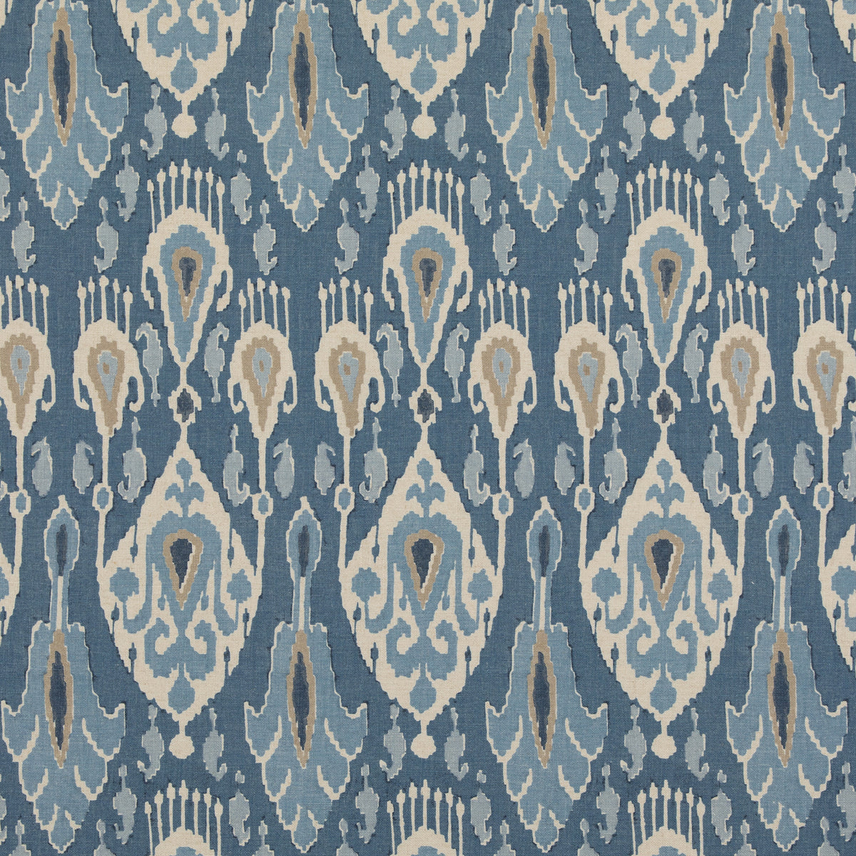 Ikat Bokhara Fabric by G P & J Baker in Blue