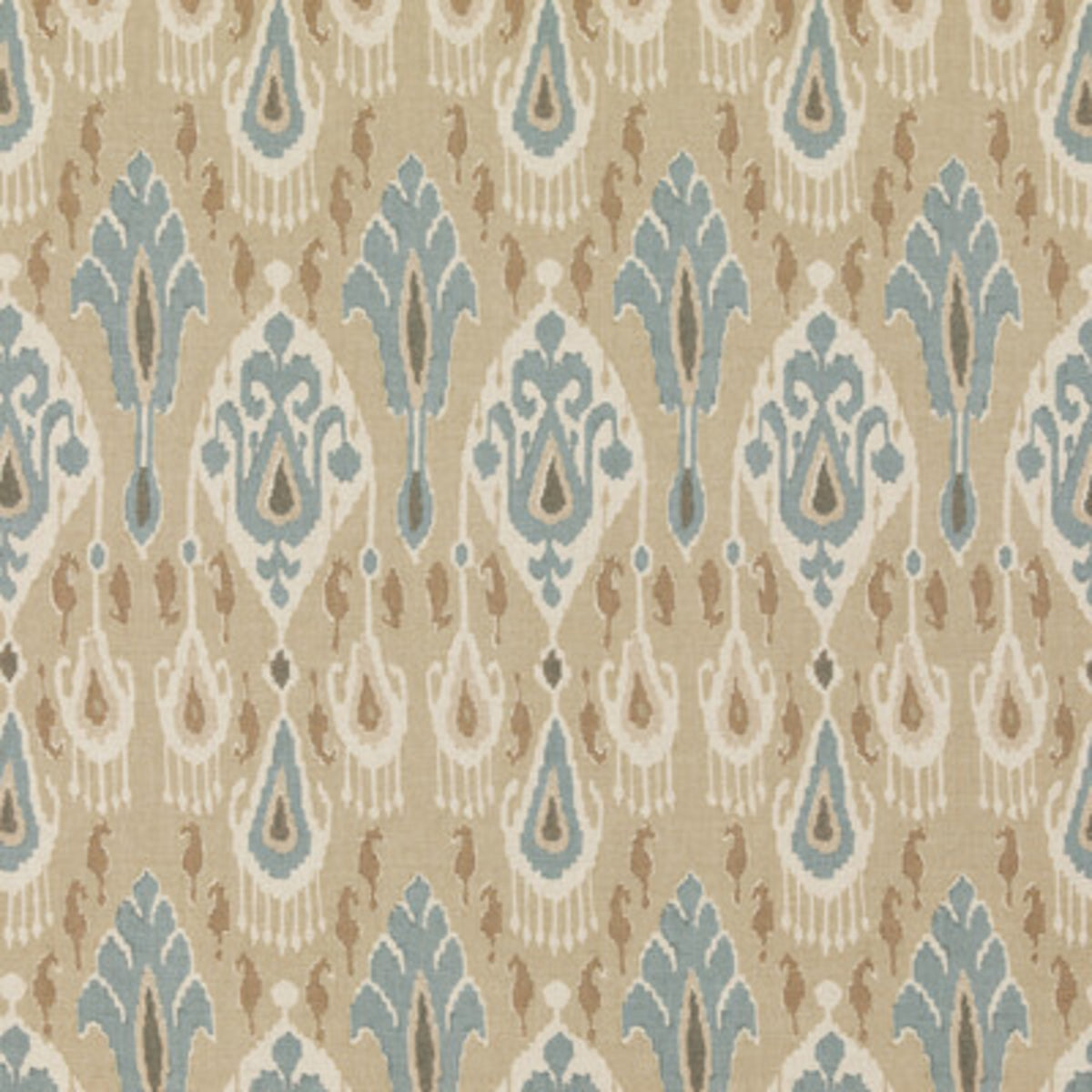 Ikat Bokhara Fabric by G P & J Baker in Sand