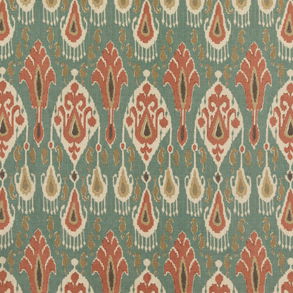Ikat Bokhara Fabric by G P & J Baker in Teal