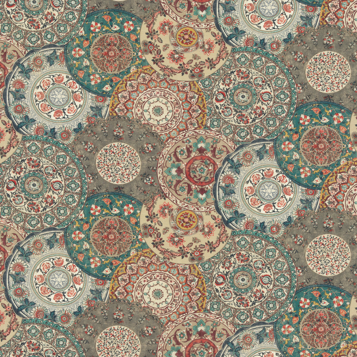 Imari Fabric by G P & J Baker in Teal