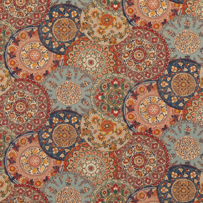Imari Fabric by G P & J Baker in Red/Indigo