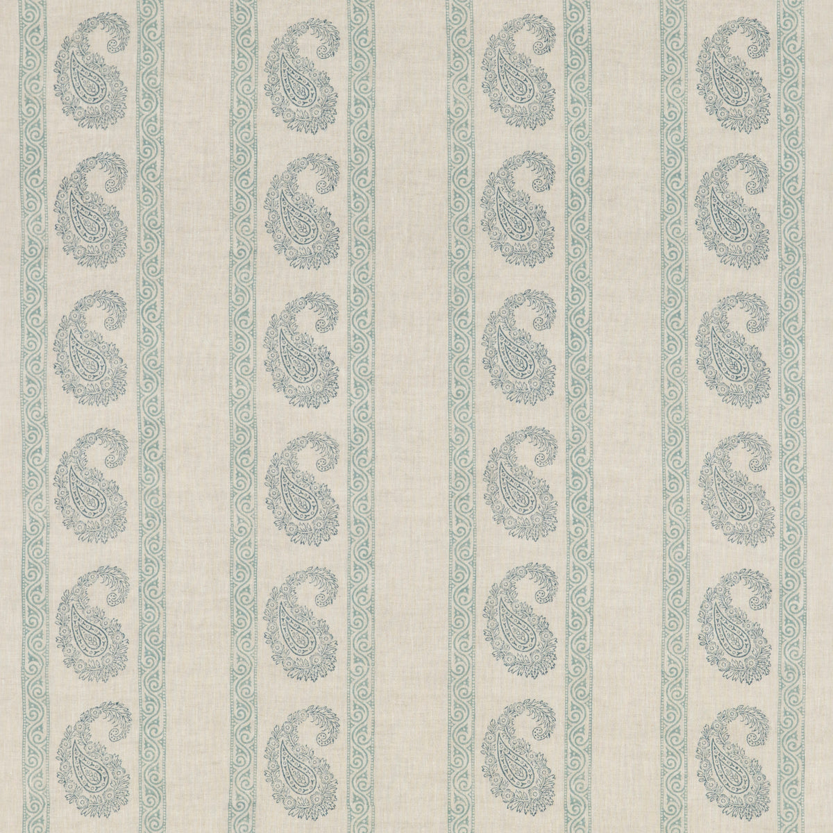 Vintage Paisley Fabric by G P & J Baker in Blue