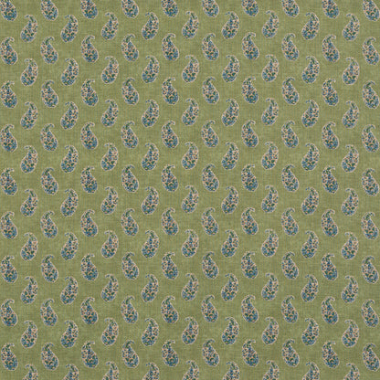 Patola Paisley Fabric by G P & J Baker in Emerald