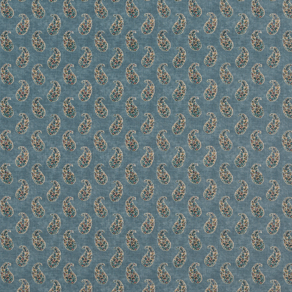 Patola Paisley Fabric by G P & J Baker in Blue