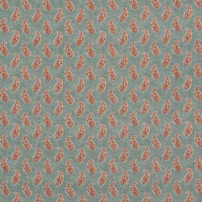 Patola Paisley Fabric by G P & J Baker in Aqua
