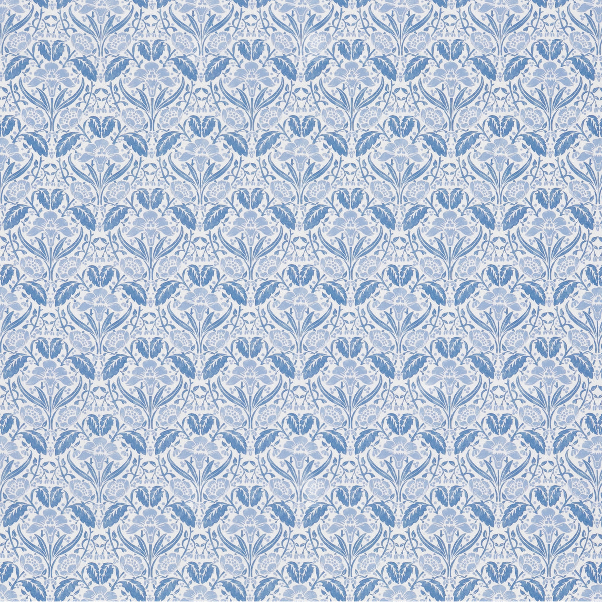 Iris Meadow Cotton Fabric by G P & J Baker in Blue