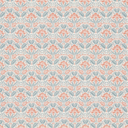 Iris Meadow Cotton Fabric by G P & J Baker in Teal