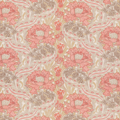 Brantwood Cotton Fabric by G P & J Baker in Coral/Sand