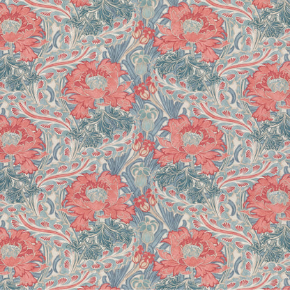 Brantwood Cotton Fabric by G P & J Baker in Teal