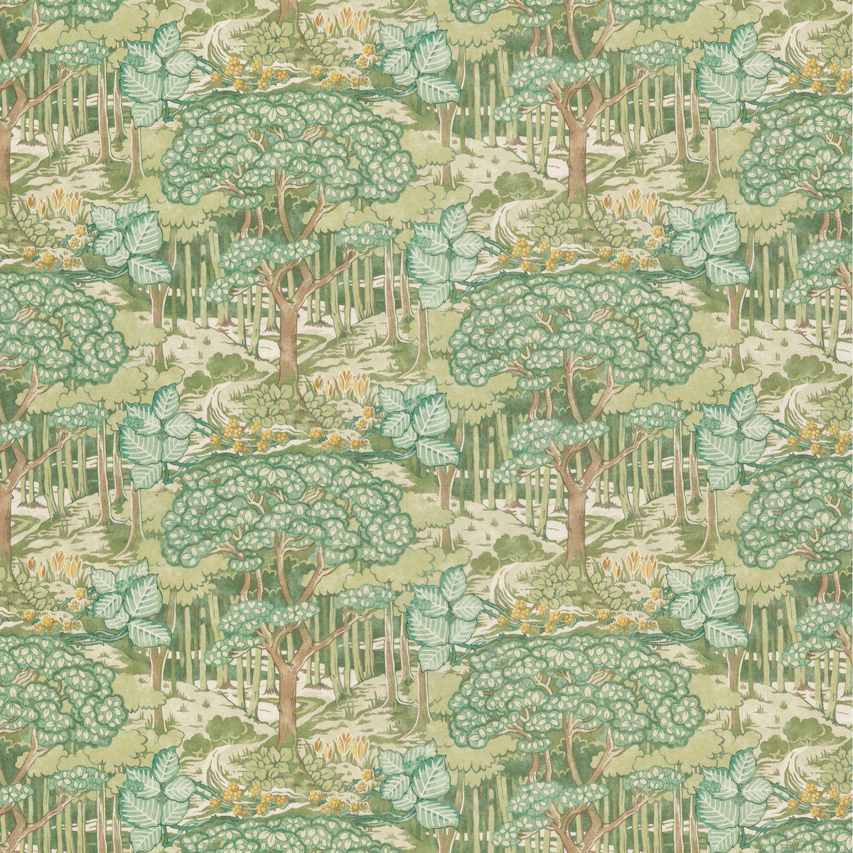 Ruskin Cotton Fabric by G P & J Baker in Green