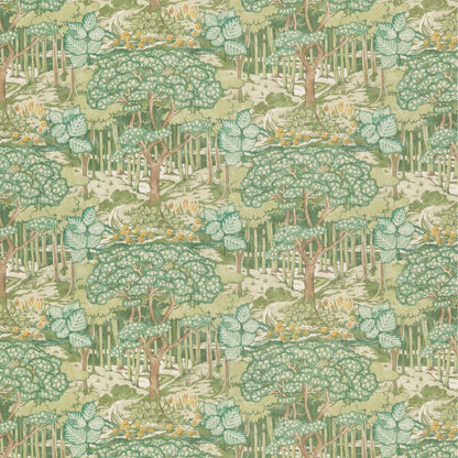 Ruskin Cotton Fabric by G P & J Baker in Green
