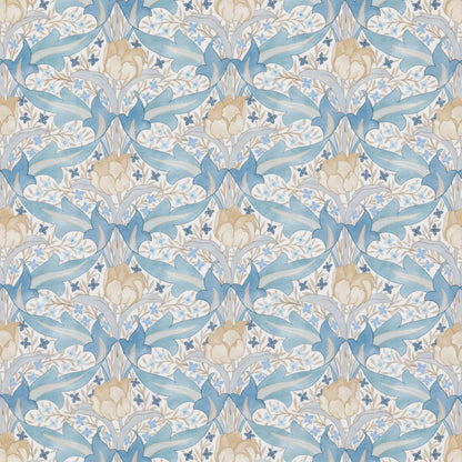 Tulip & Jasmine Cotton Fabric by G P & J Baker in Blue