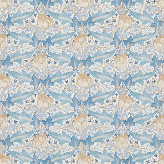 Tulip & Jasmine Cotton - Blue
