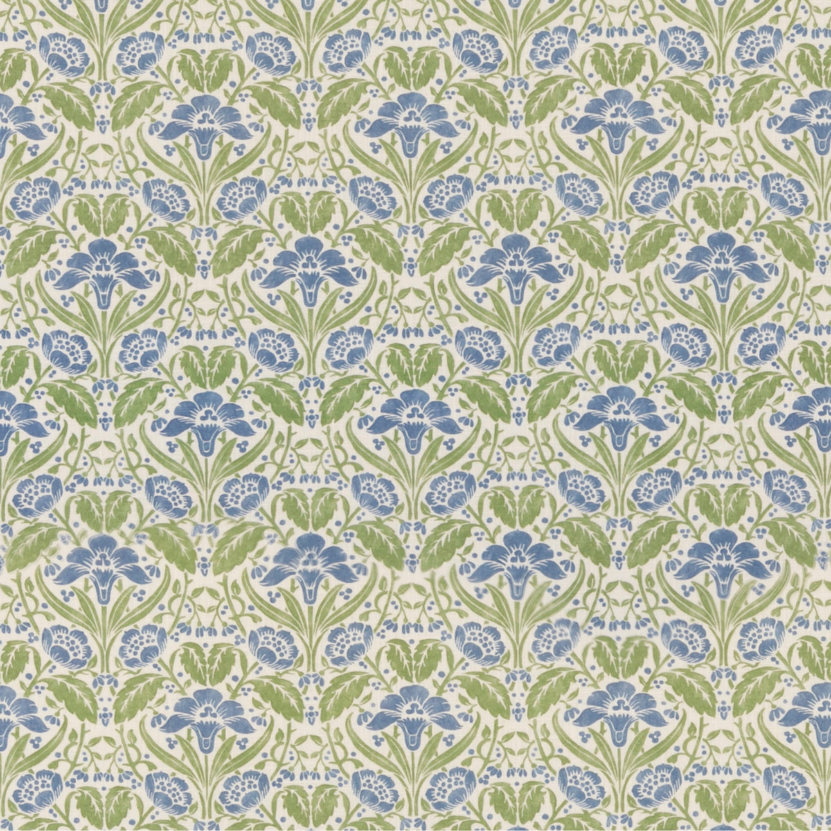 Iris Meadow Fabric by G P & J Baker in Blue/Green