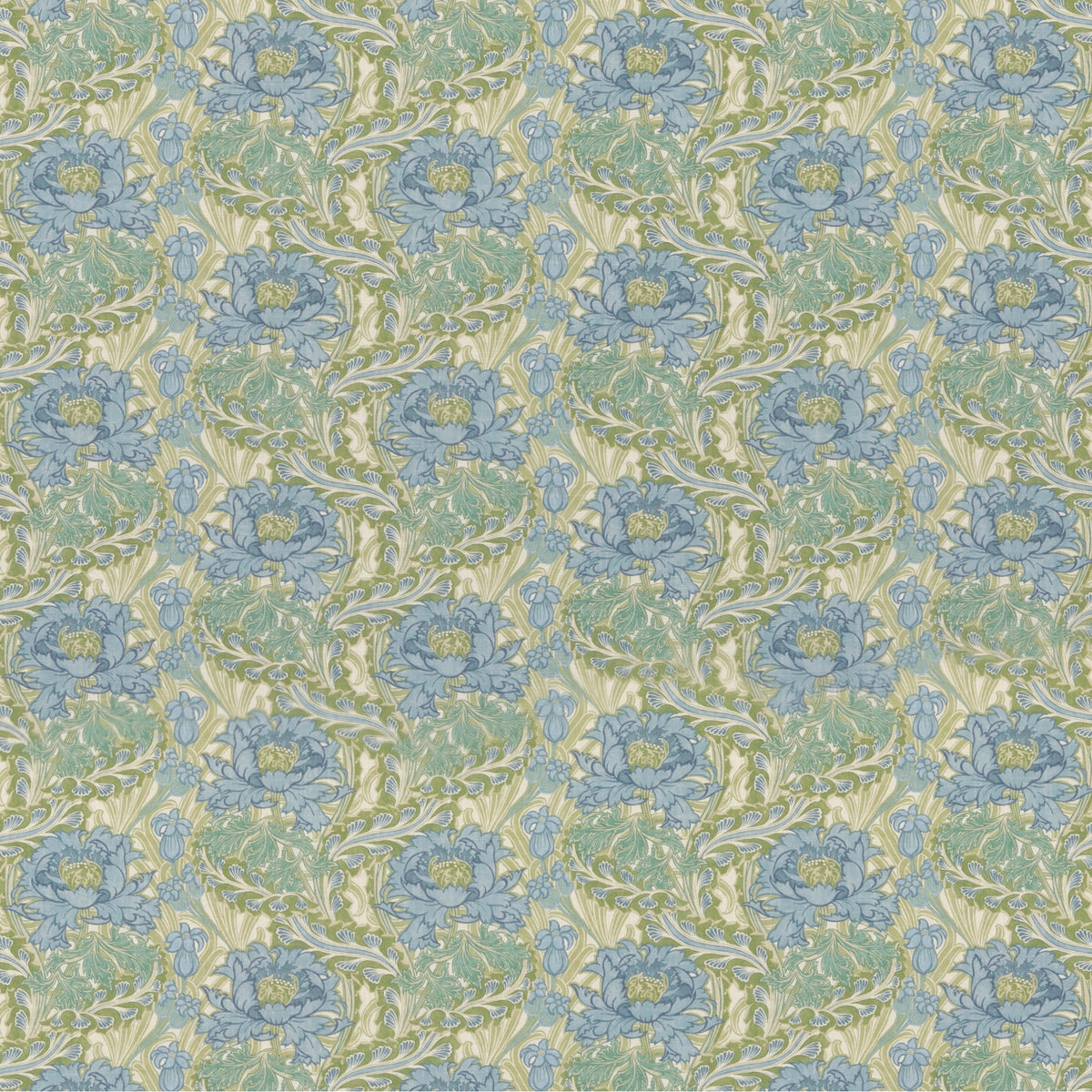 Little Brantwood Fabric by G P & J Baker in Blue/Green