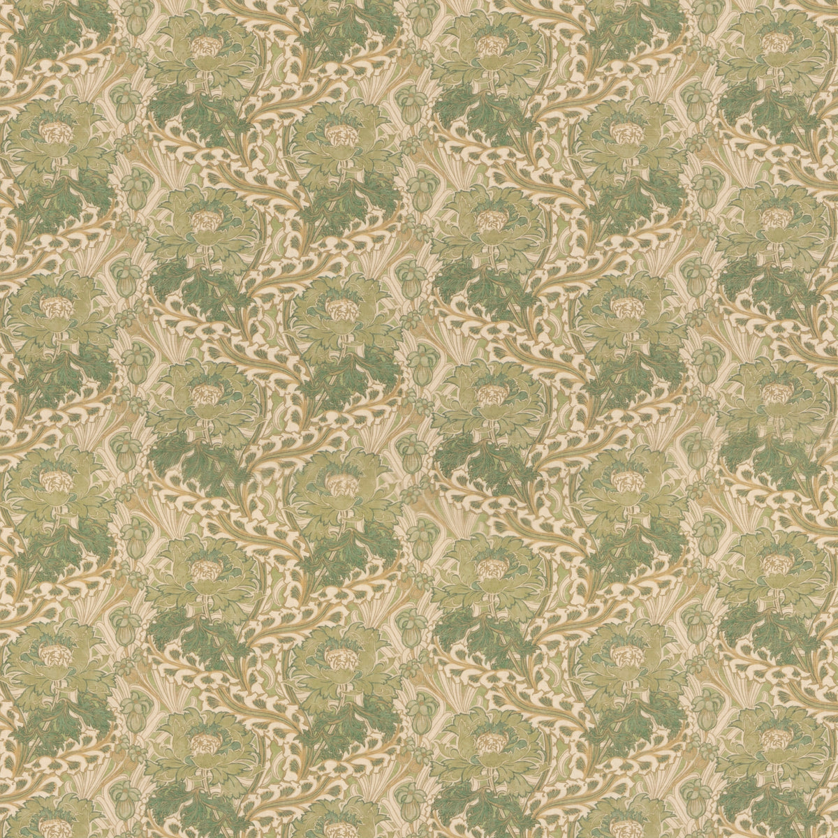 Little Brantwood Fabric by G P & J Baker in Green