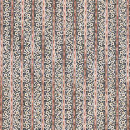 Bibury Fabric by G P & J Baker in Indigo/Red