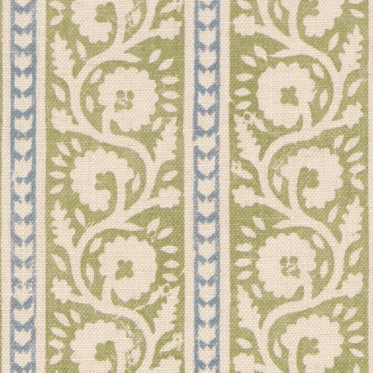 Bibury Fabric by G P & J Baker in Green/Blue