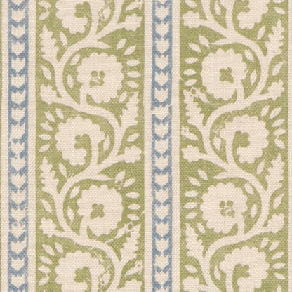 Bibury Fabric by G P & J Baker in Green/Blue