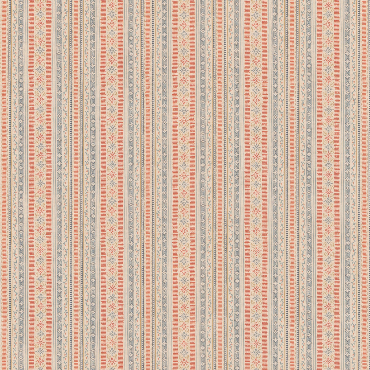 Compton Fabric by G P & J Baker in Indigo/Red