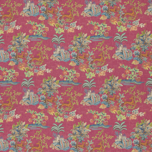 Knight's Tale Texture Fabric by G P & J Baker in Fuchsia