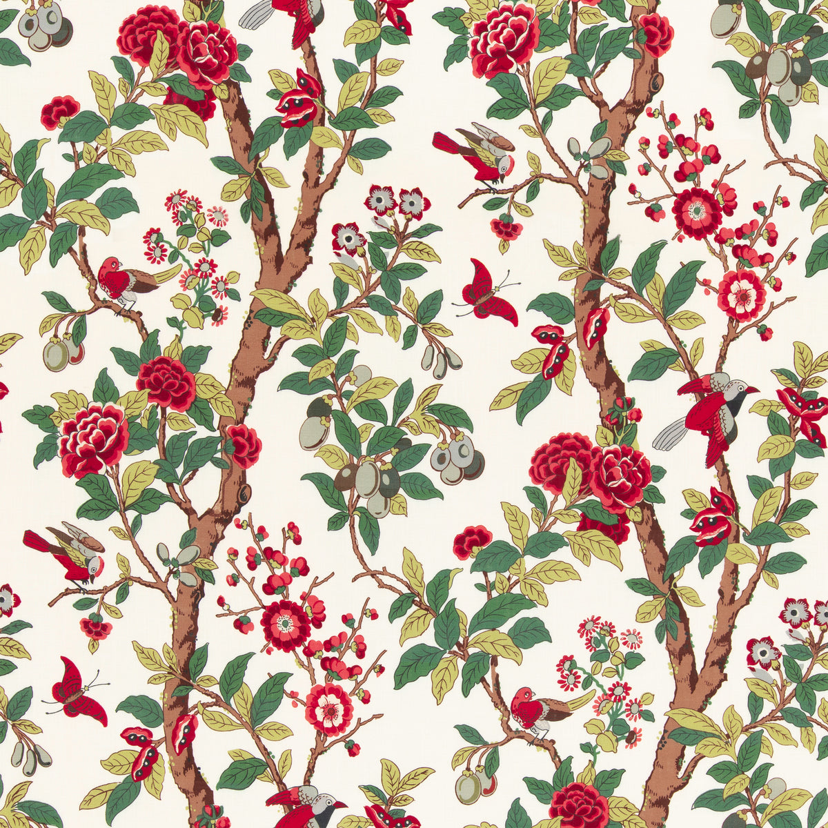 Eldon Fabric by G P & J Baker in Document Red/Green