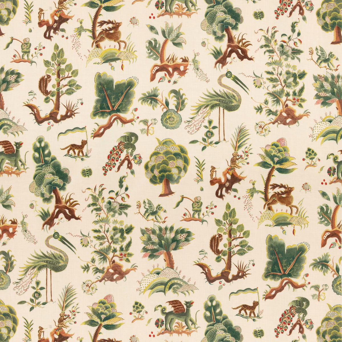 Gertrude Fabric by G P & J Baker in Document Green