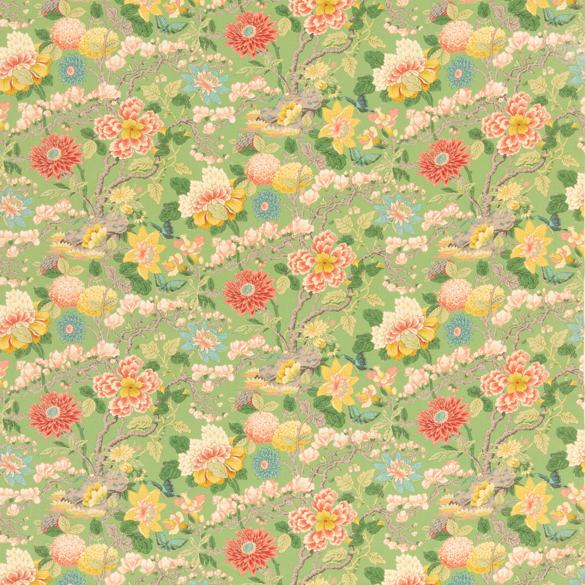Little Magnolia Fabric by G P & J Baker in Emerald