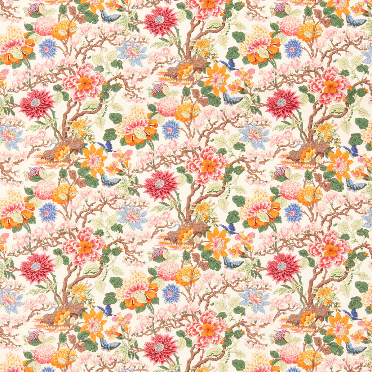 Little Magnolia Fabric by G P & J Baker in Pink/Orange